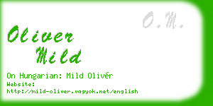 oliver mild business card